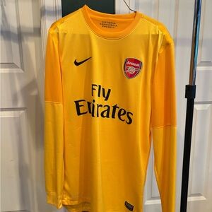 Vintage Nike Arsenal Yellow Long Sleeve Jersey
